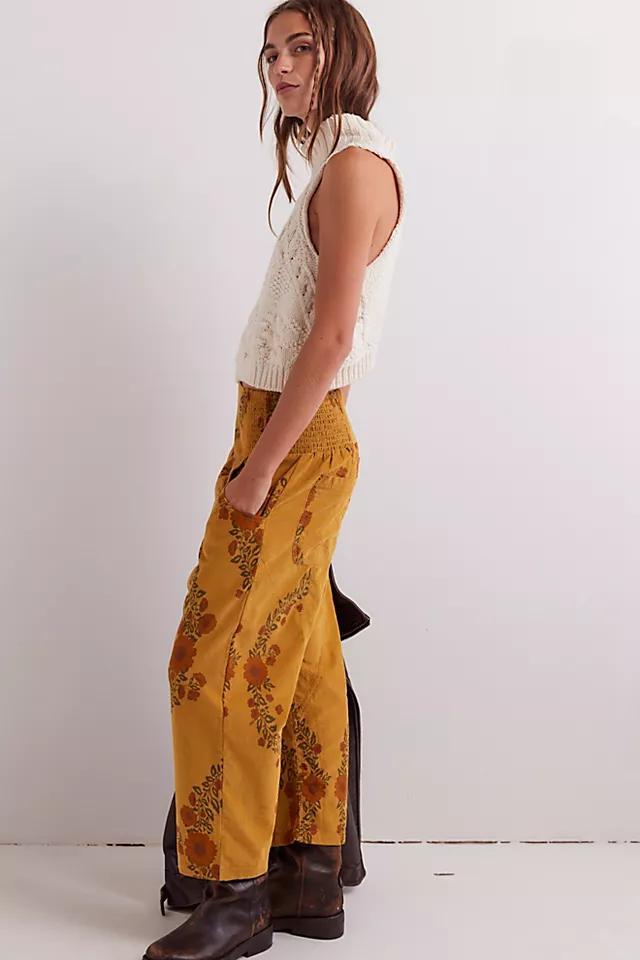 We The Free Lunan Crop Harem Cord Printed Jeans Product Image