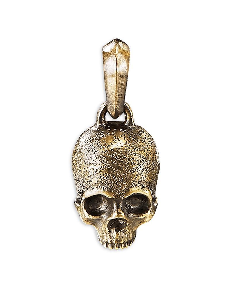 Mens Memento Mori Skull Amulet in 18K Yellow Gold Product Image