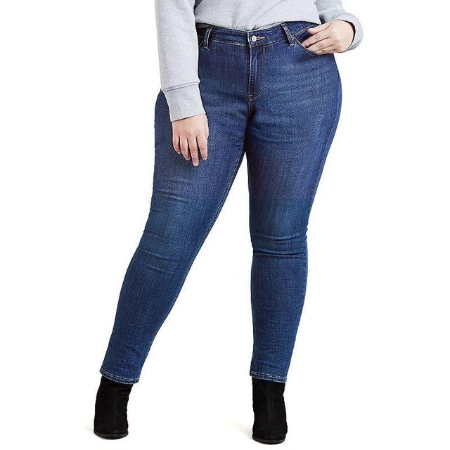 Plus Size Levis 711 Skinny Jeans, Womens Black Product Image