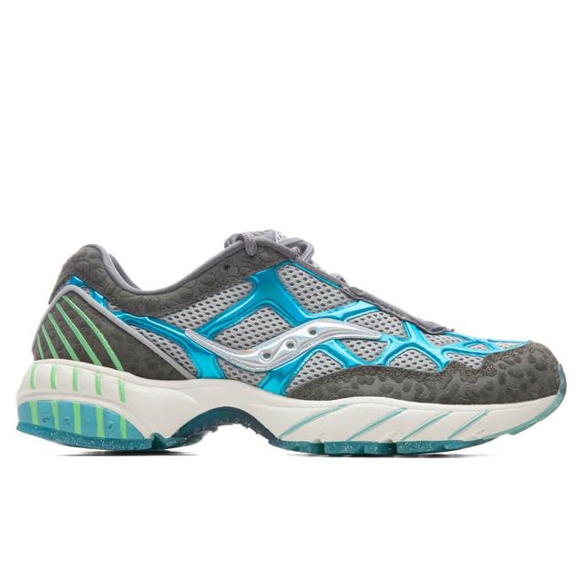 Saucony x FRESH RAGS Grid Web 'Manatee' - Grey/Blue Male Product Image