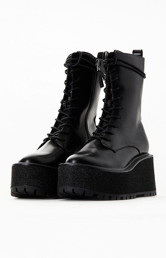 Circus NY Slater Lace-Up Platform Lug Sole Combat Wedge Boots Product Image