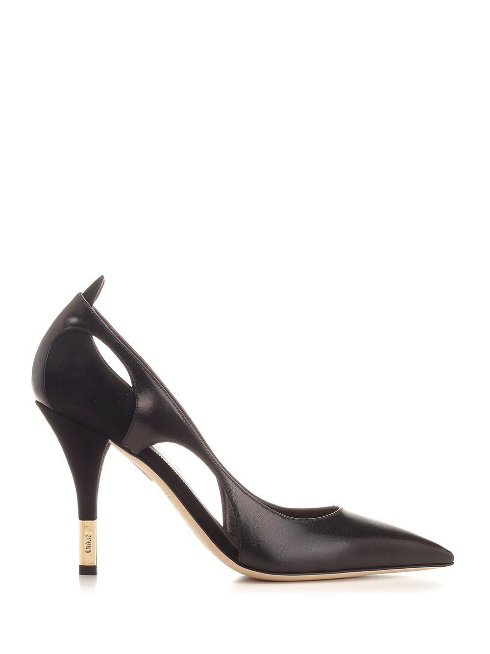 CHLOÉ Saada High Heels Black Size 7 100% Bovine Leather Product Image