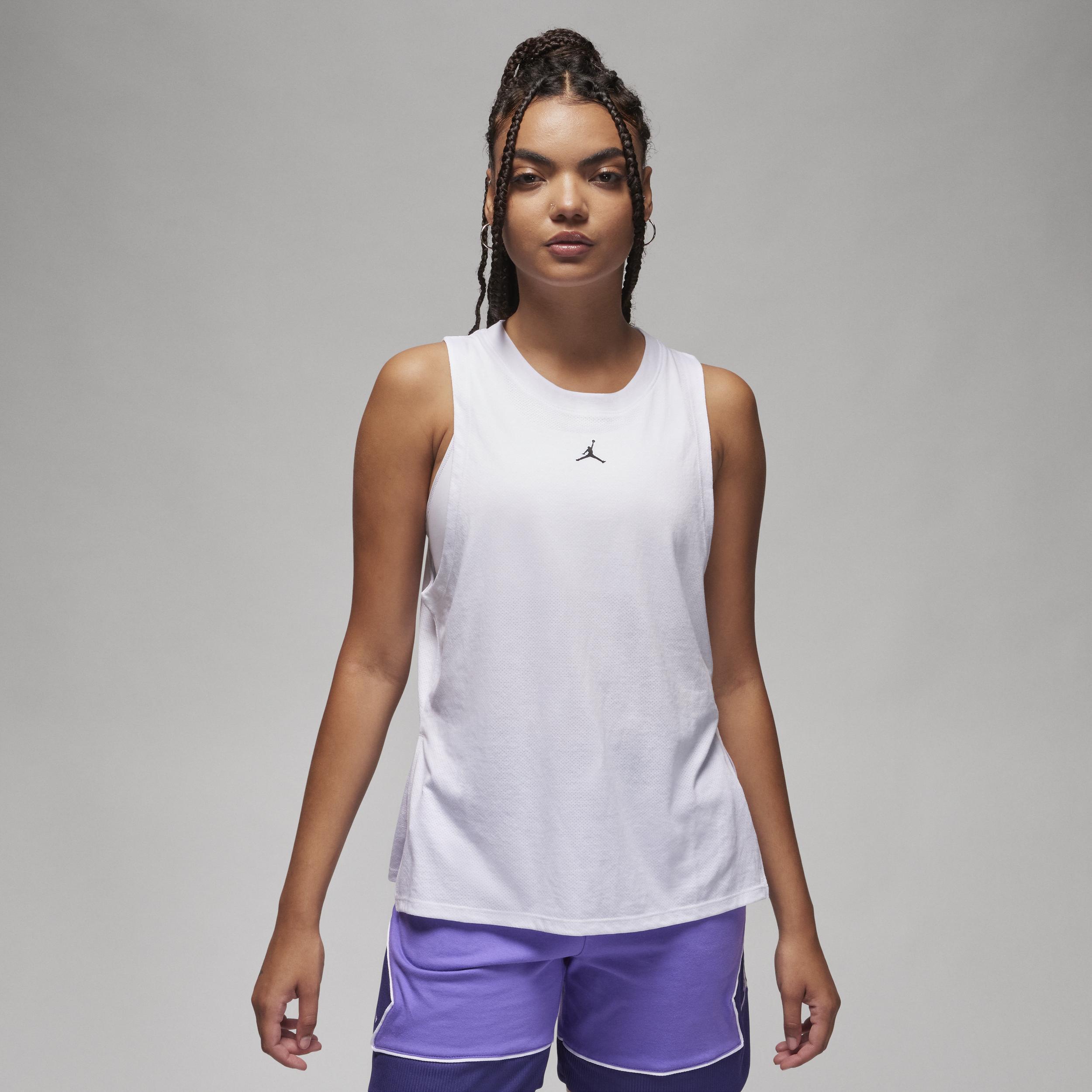 Jordan diamond jumpman tank top in white Product Image