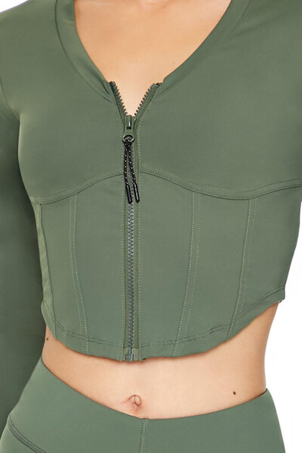 Active Cropped Zip-Up Jacket | Forever 21 Product Image