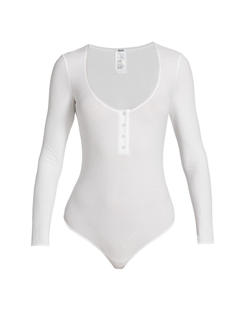 Womens Henley Bodysuit Product Image