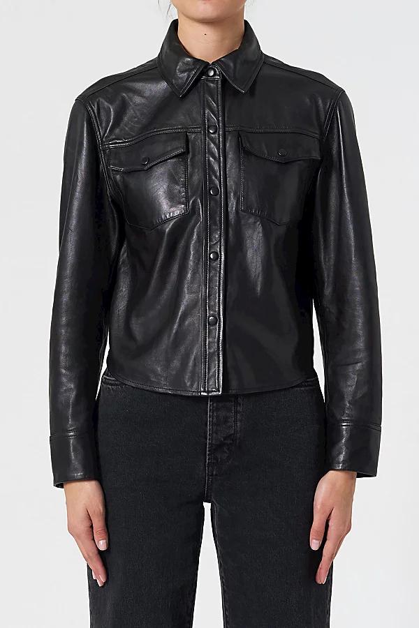 Neuw Eva Leather Shirt Top Womens at Urban Outfitters Product Image