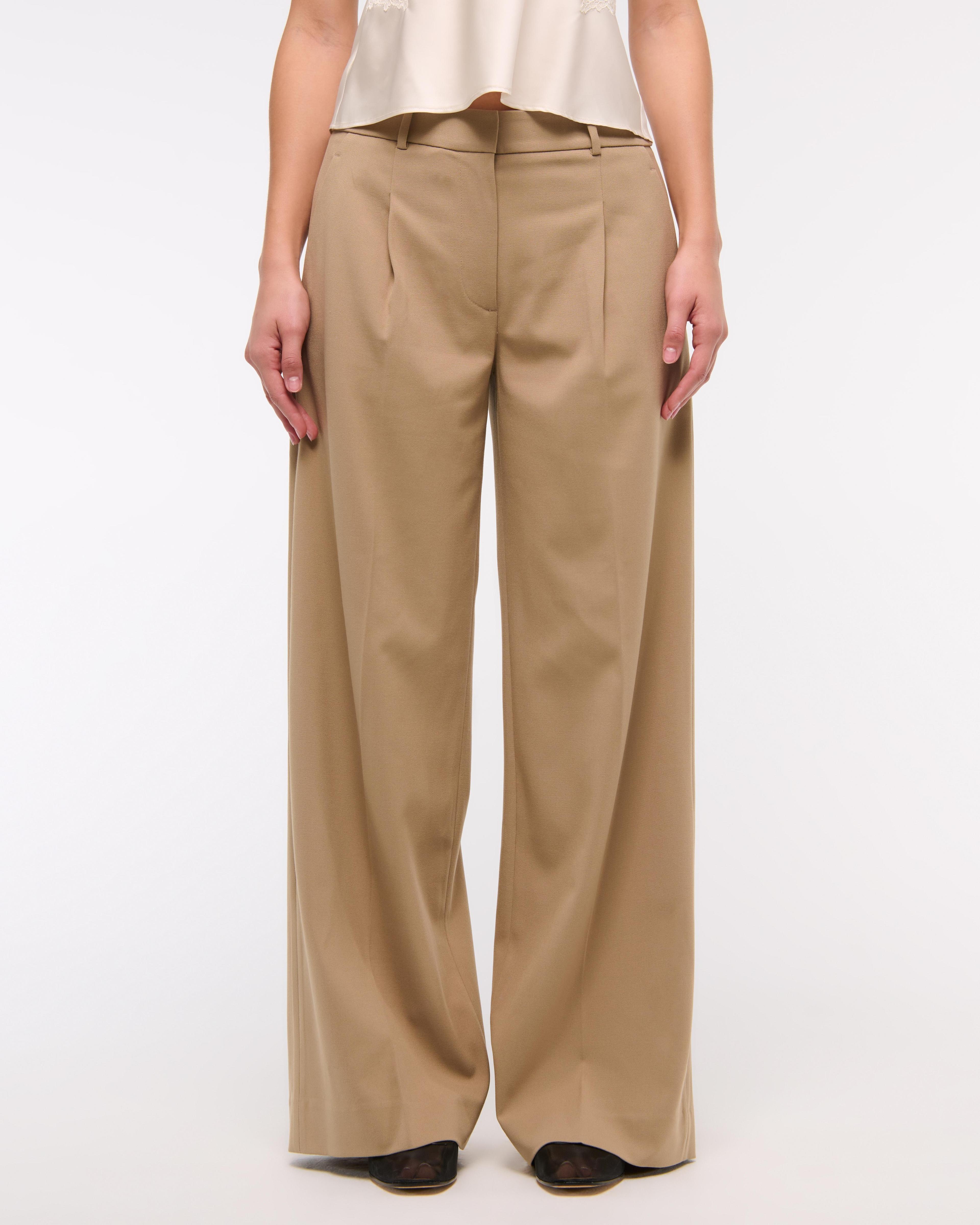 Mid Rise Tailored Wide Leg Pant Product Image