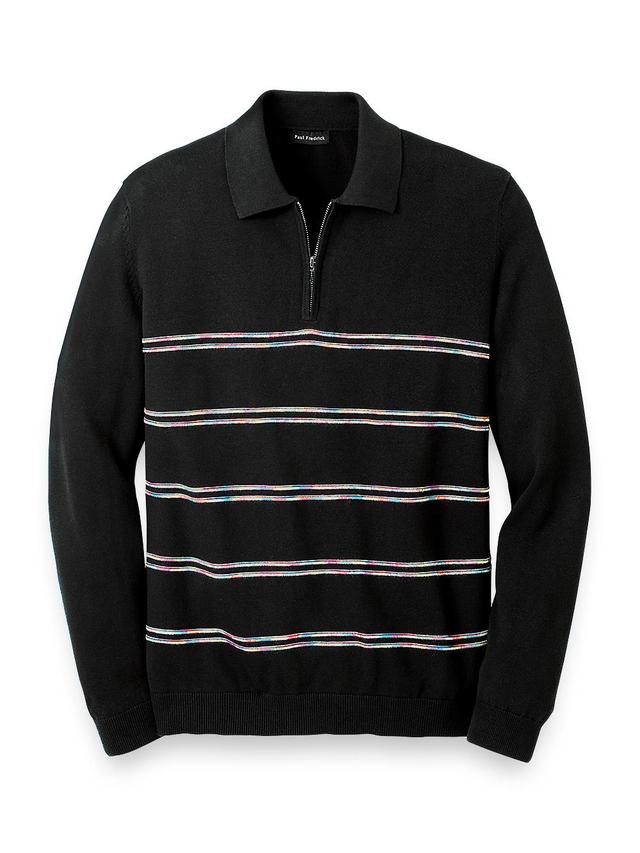 Cotton Blend Zip Polo Product Image