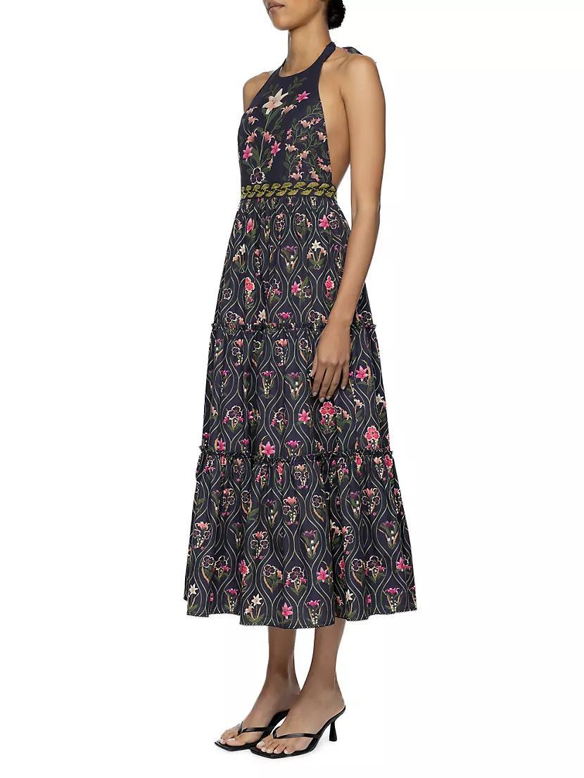 Consuelo Pacifico Cotton Halterneck Midi-Dress Product Image