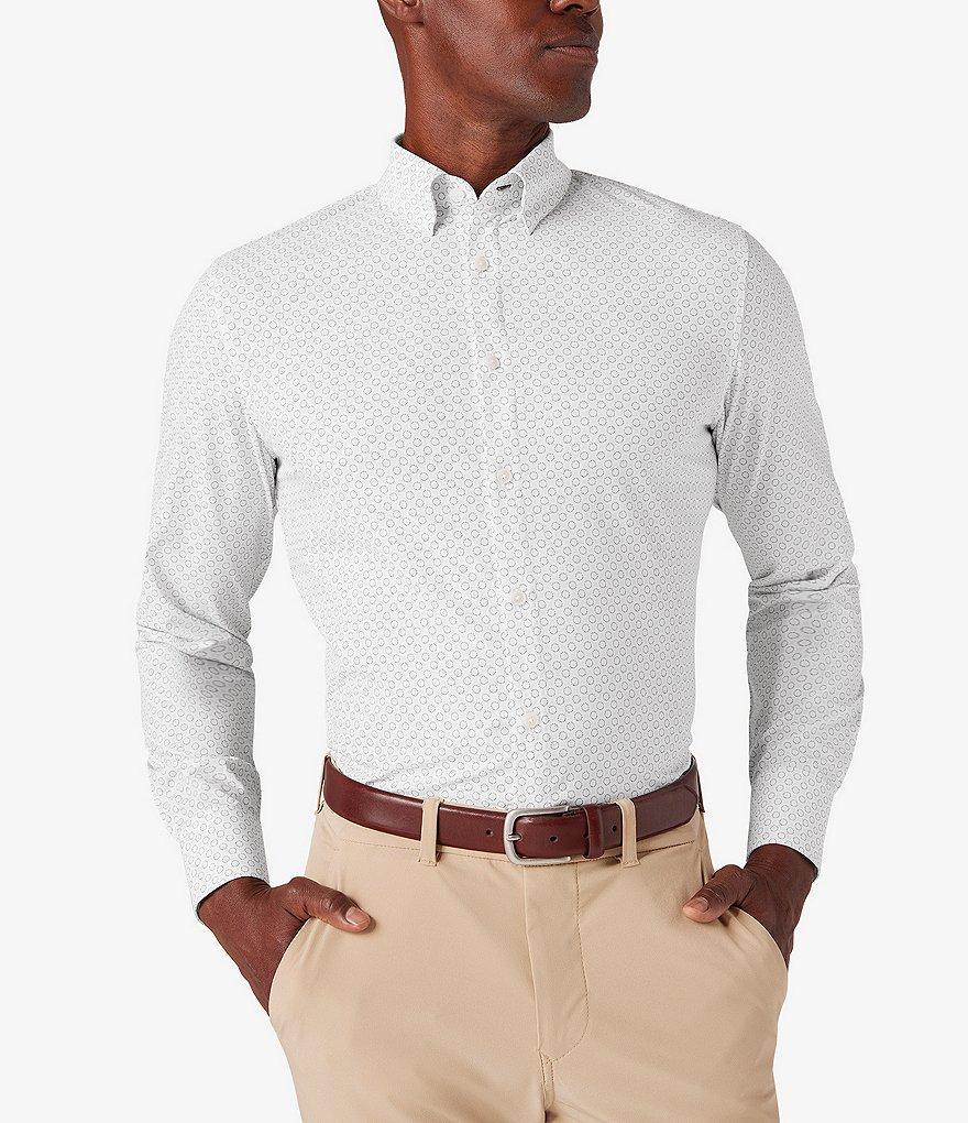 Mizzen+Main Trim Fit Performance Stretch Leeward Medallion Print Long Sleeve Woven Shirt Product Image