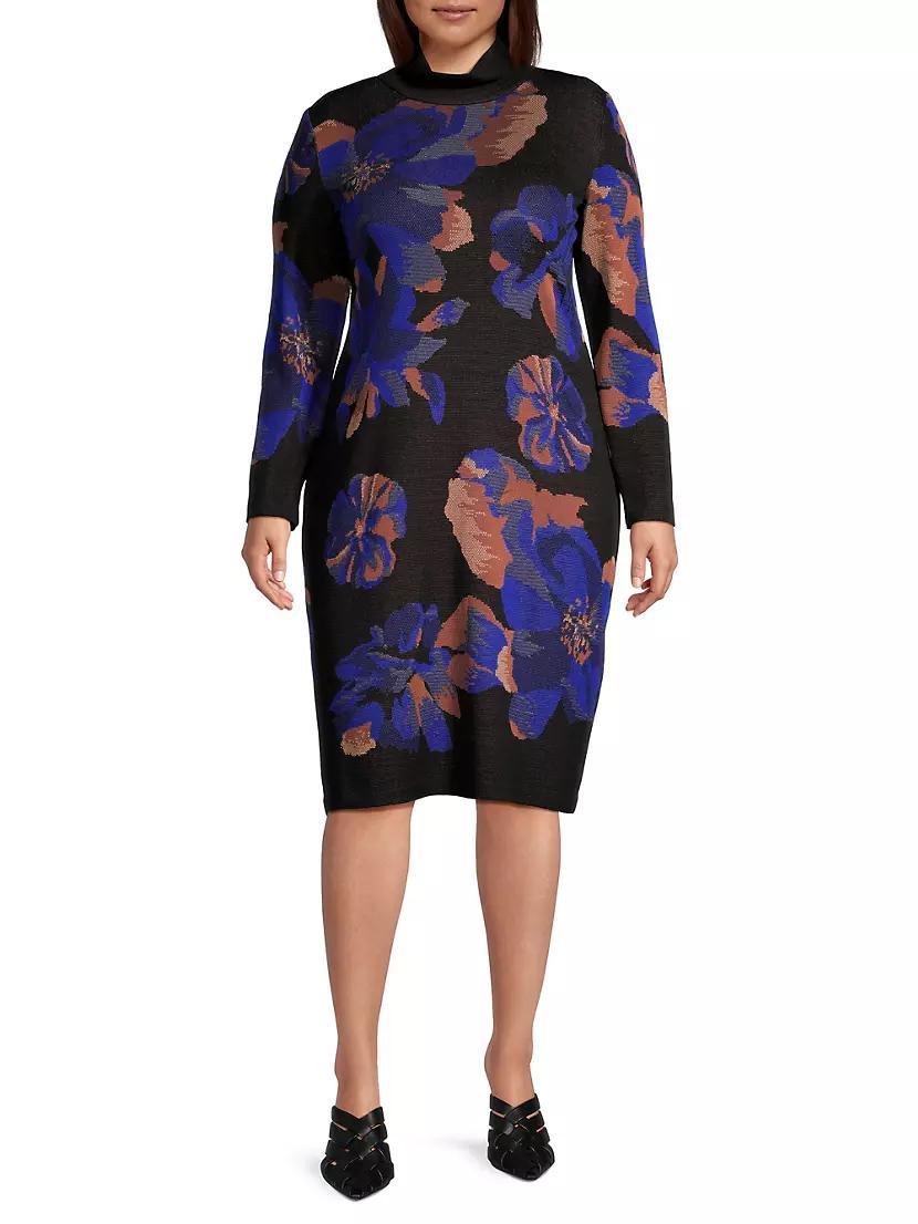 Floral Knit Midi-Dress Product Image