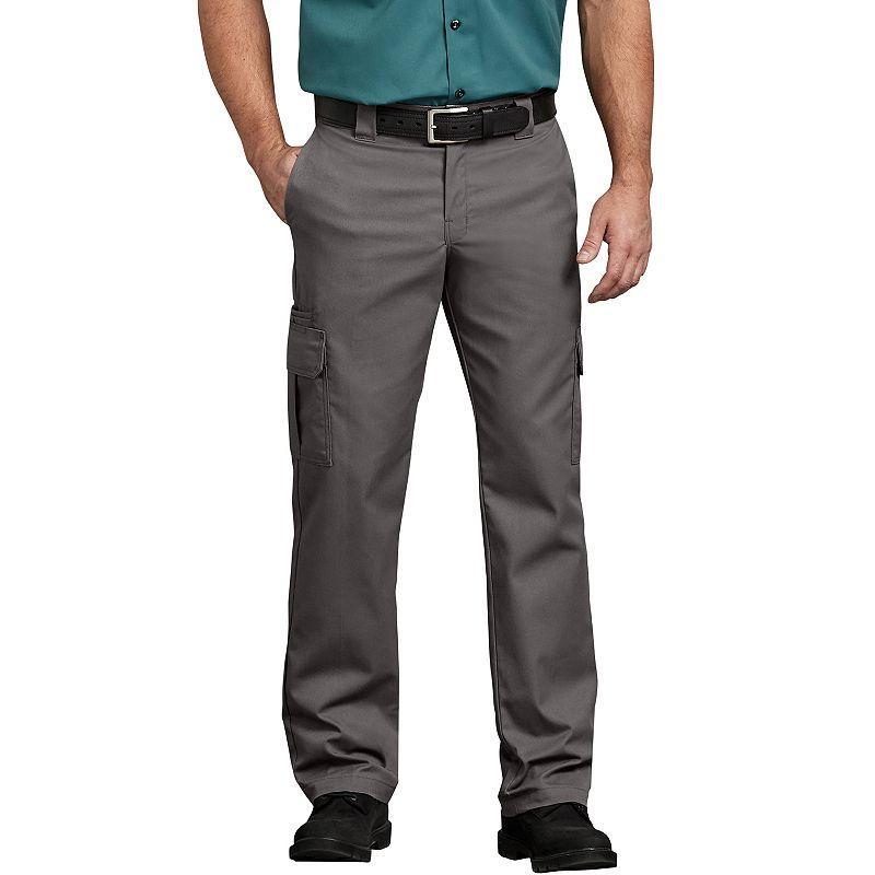 Mens Dickies Regular-Fit Flex Fabric Cargo Pants Grey Gray product image