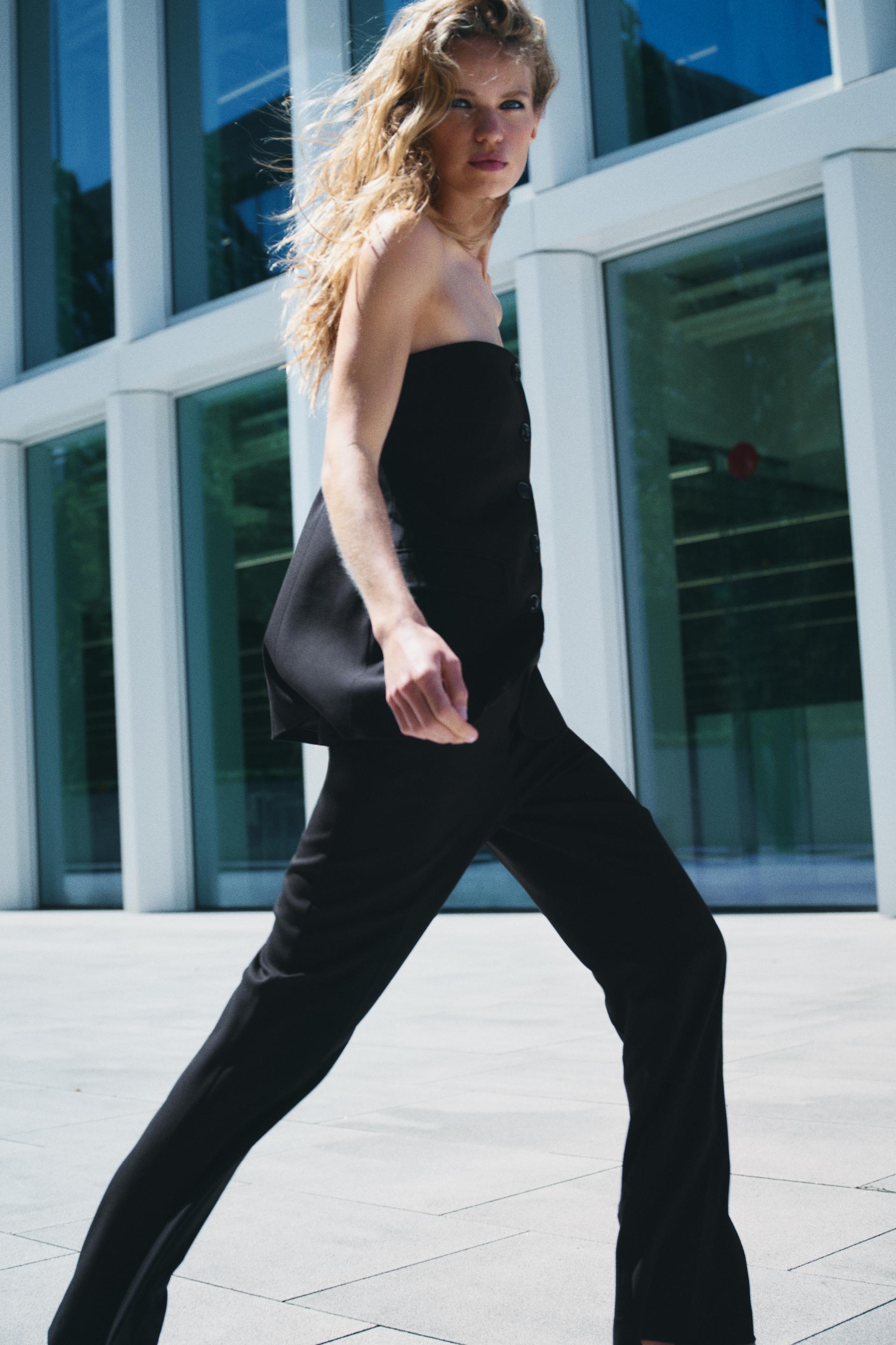 FLARED HIGH-WAISTED PANTS Product Image