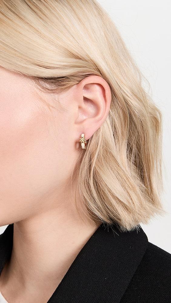 Tory Burch Kira Enamel Huggie Earrings | Shopbop Product Image