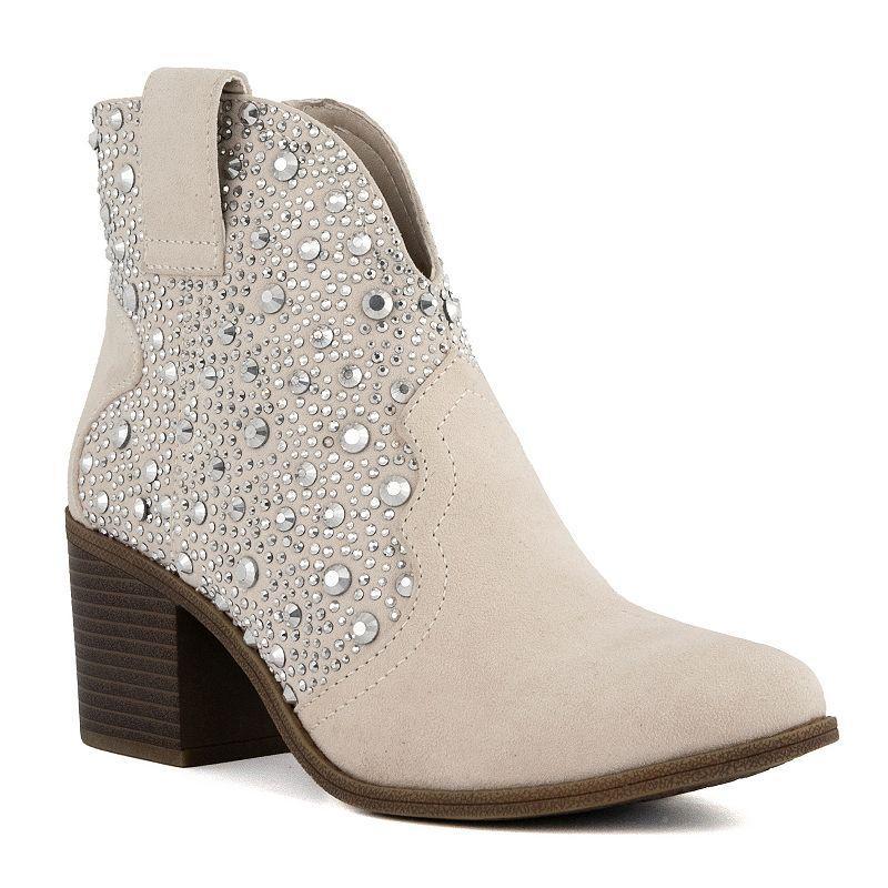 sugar Comet Womens Rhinestone Ankle Boots Product Image