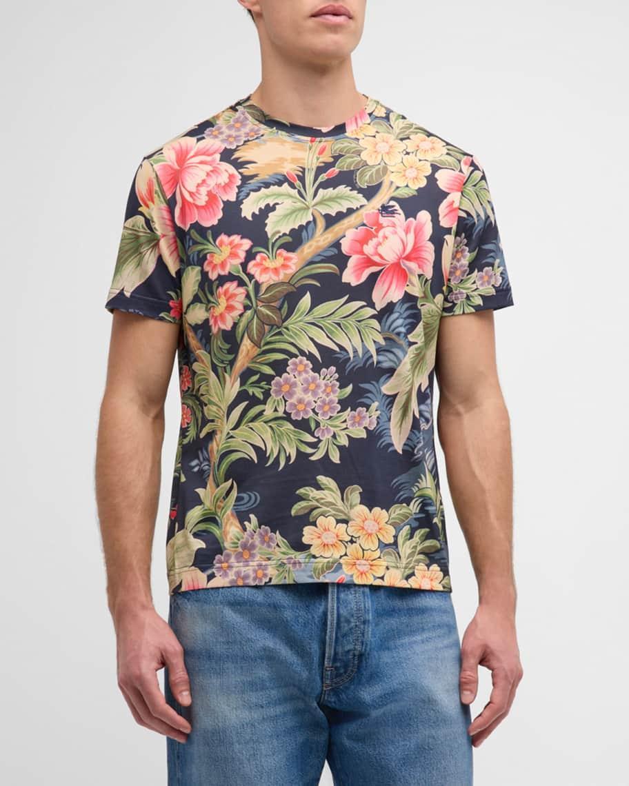 Mens Floral-Print T-Shirt Product Image