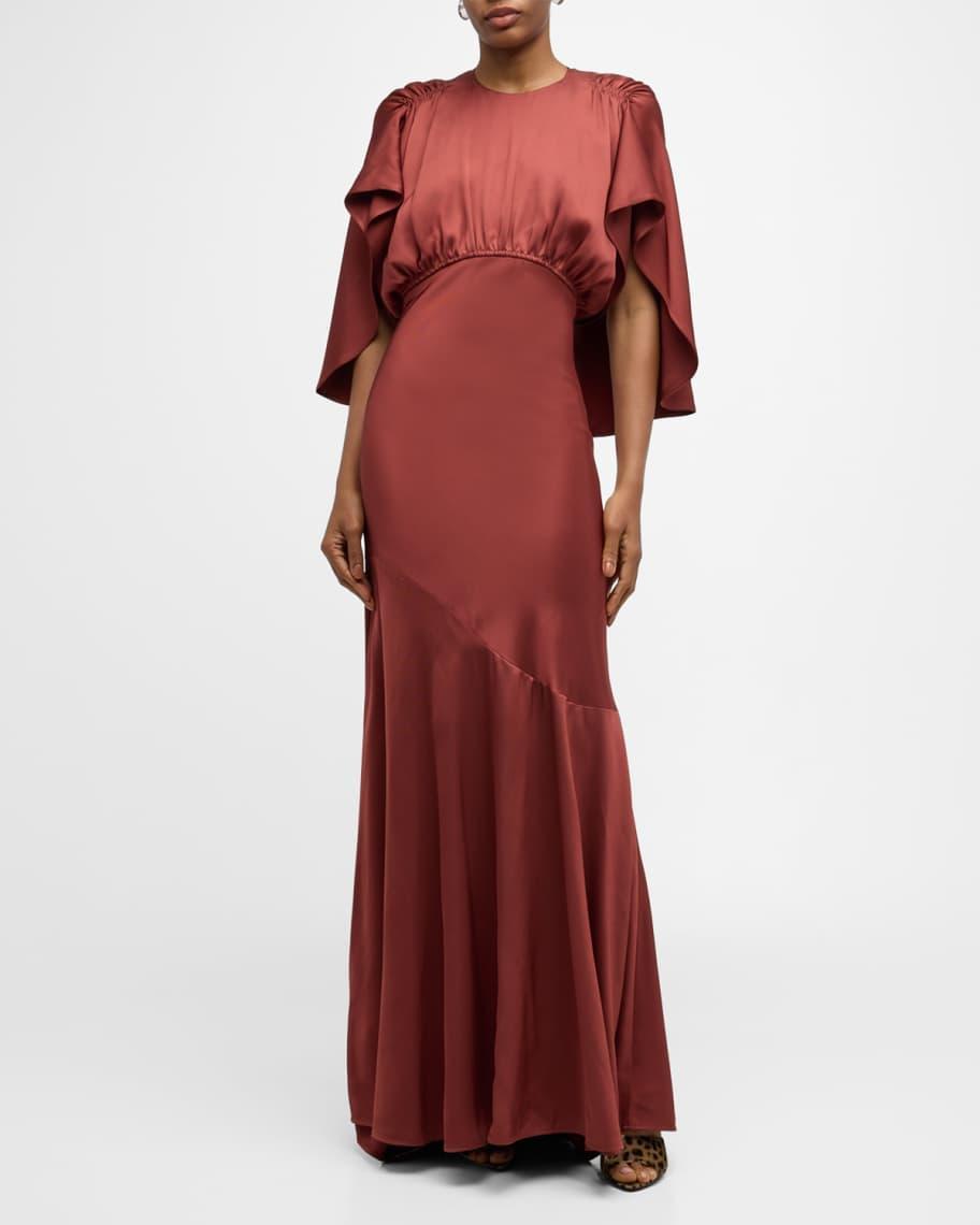 Eden Cascading Satin Dress Product Image