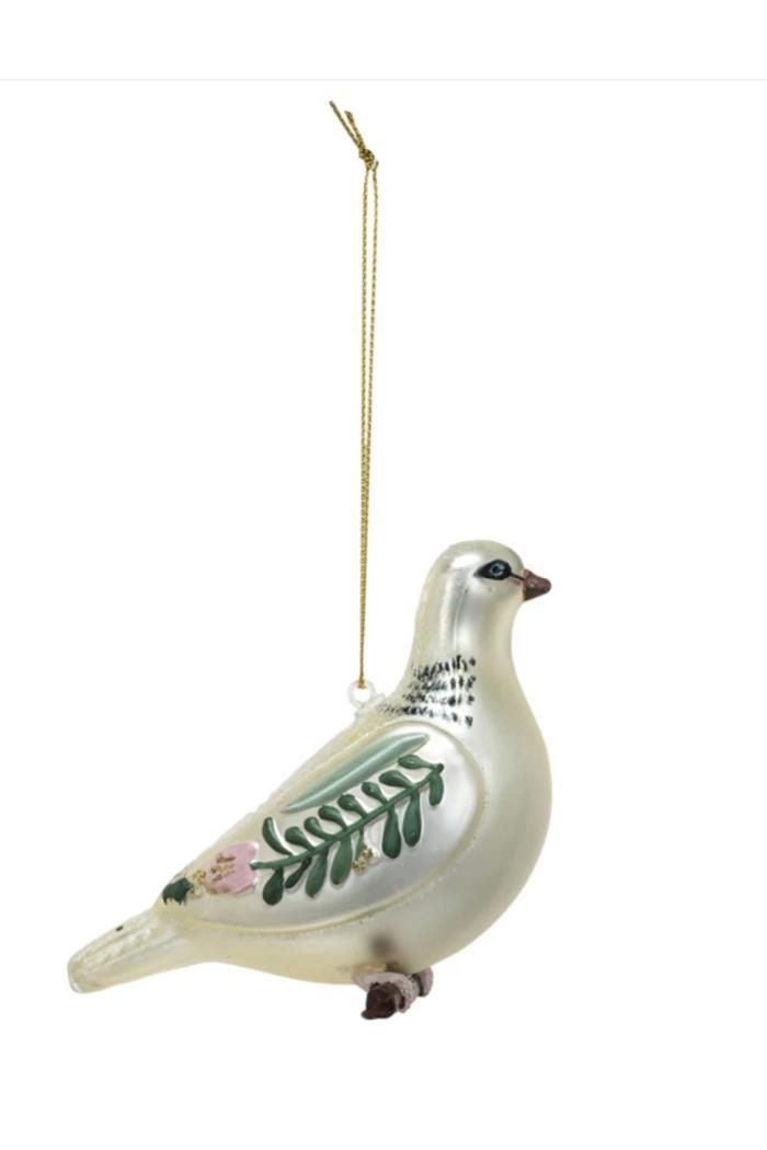 Glass Dove Ornament Product Image