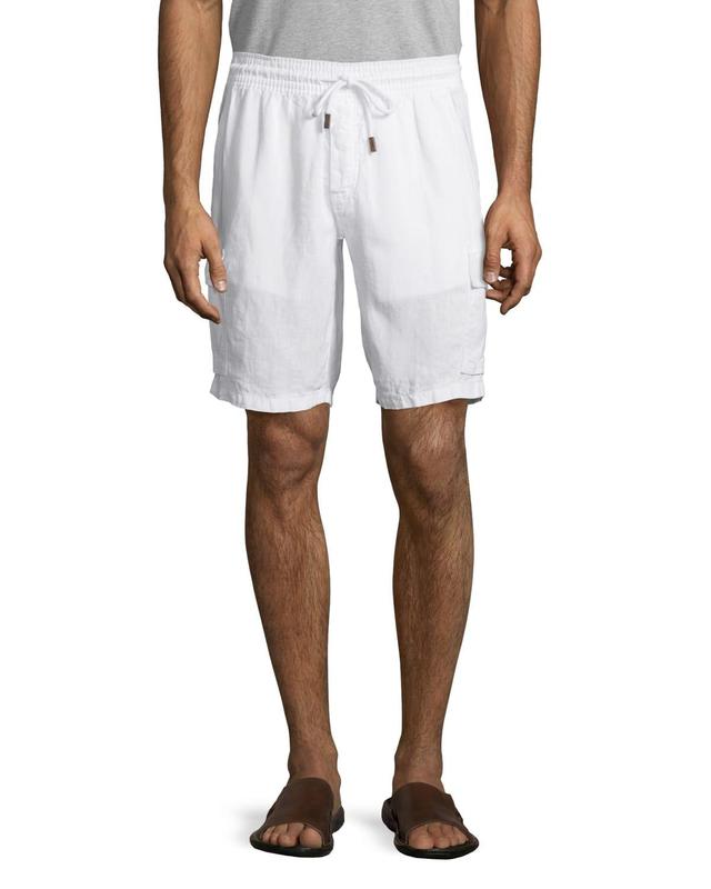 Mens Linen Cargo Shorts Product Image