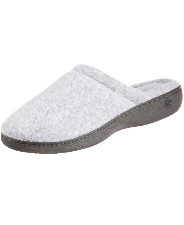 isotoner Embroidered Terry Secret Sole Womens Clog Slippers Grey Gray Product Image