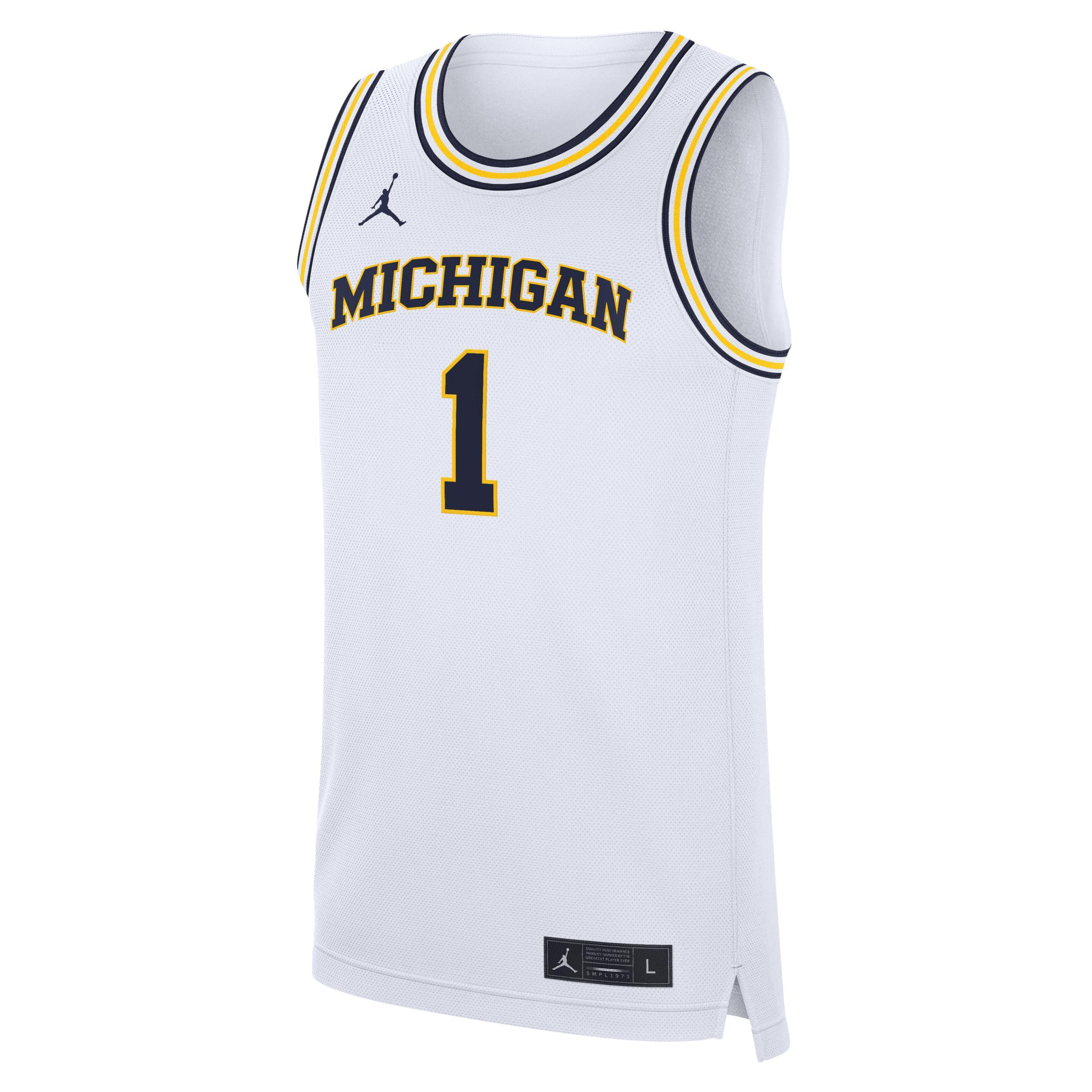 Men's Michigan Wolverines Replica Jordan Brand College Basketball Jersey Product Image