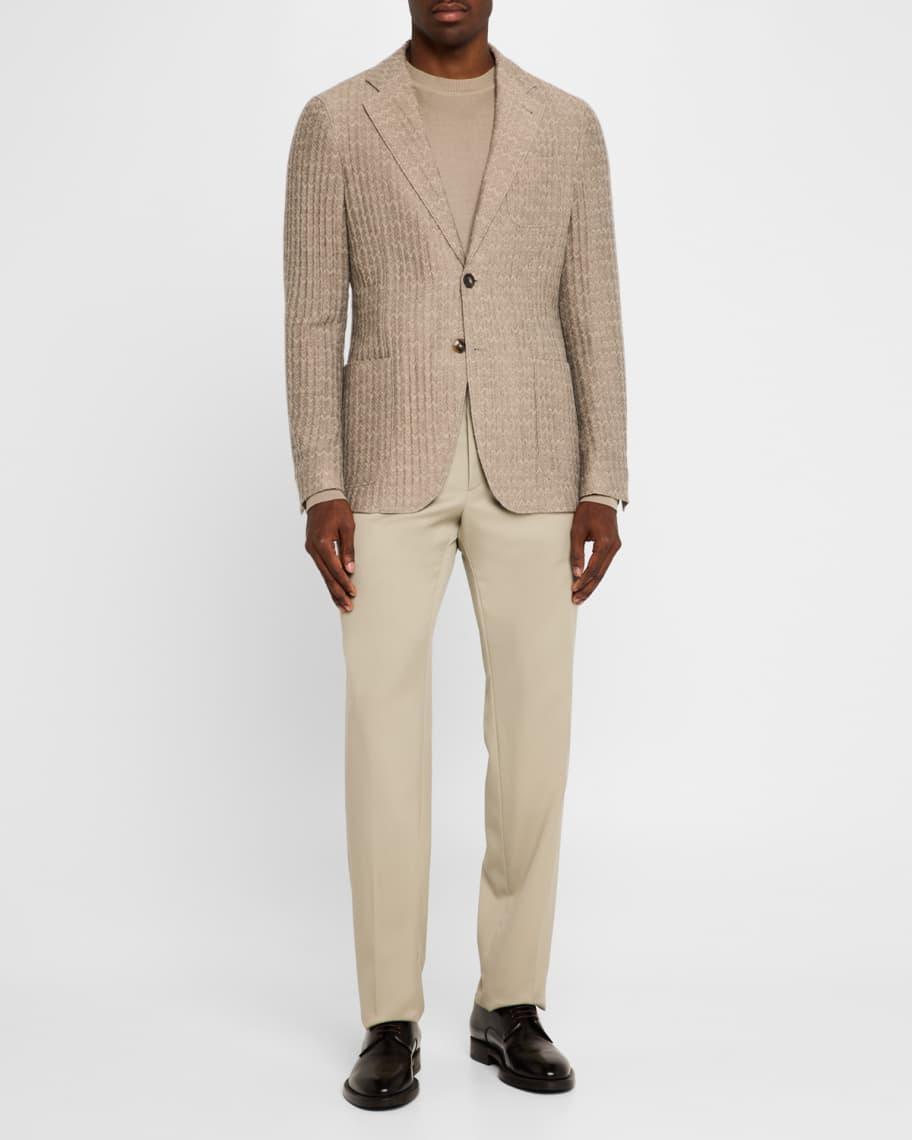 Mens Cashmere-Silk Deconstructed Chevron Blazer product image