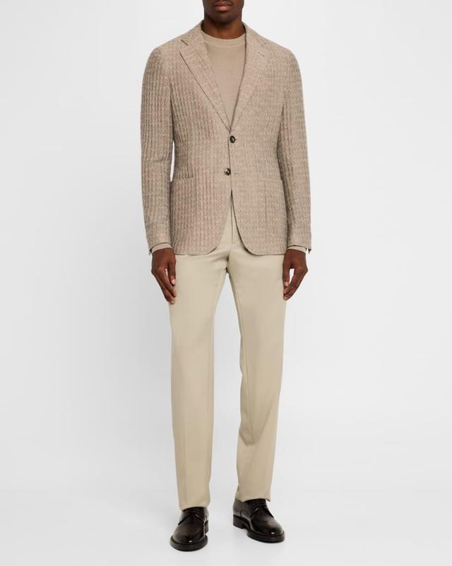 Men's Cashmere-Silk Deconstructed Chevron Blazer Product Image