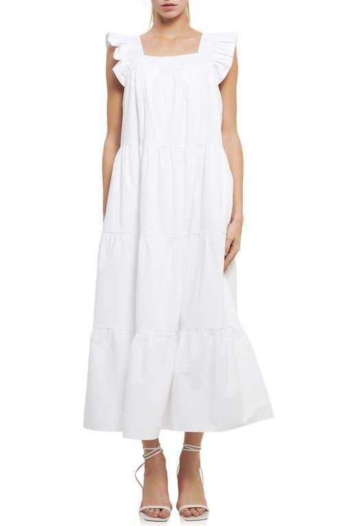 English Factory Ruffle Detail Midi Dress Product Image