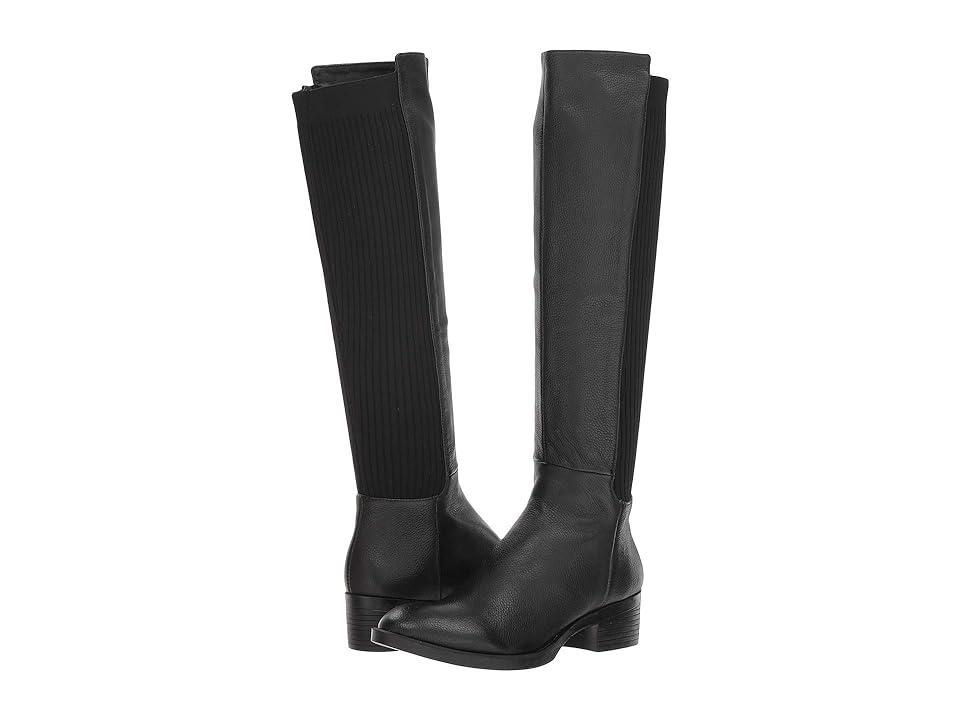 Kenneth Cole | Levon Leather & Rib Knit Knee Boot Product Image