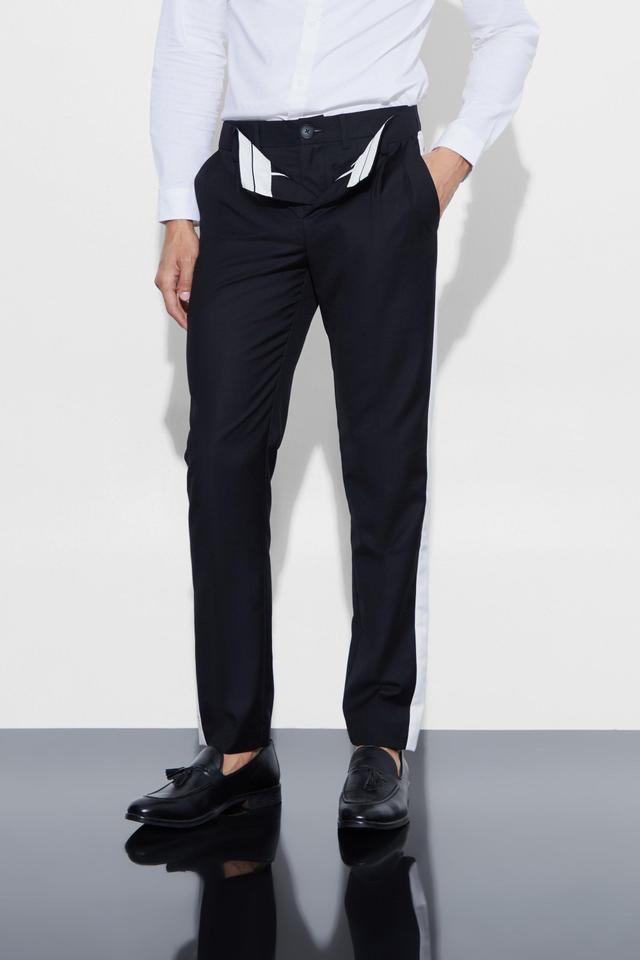 Slim Fit Double Waistband Pants | boohooMAN USA Product Image