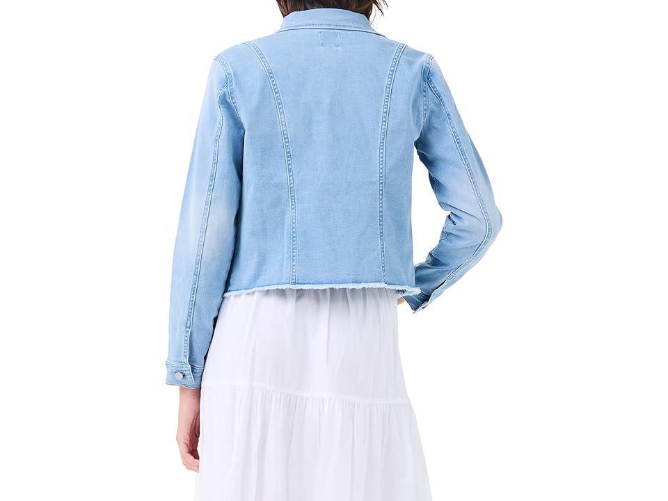 NIC+ZOE Fringe Detail Denim Jacket (Breeze) Women's Jacket Product Image