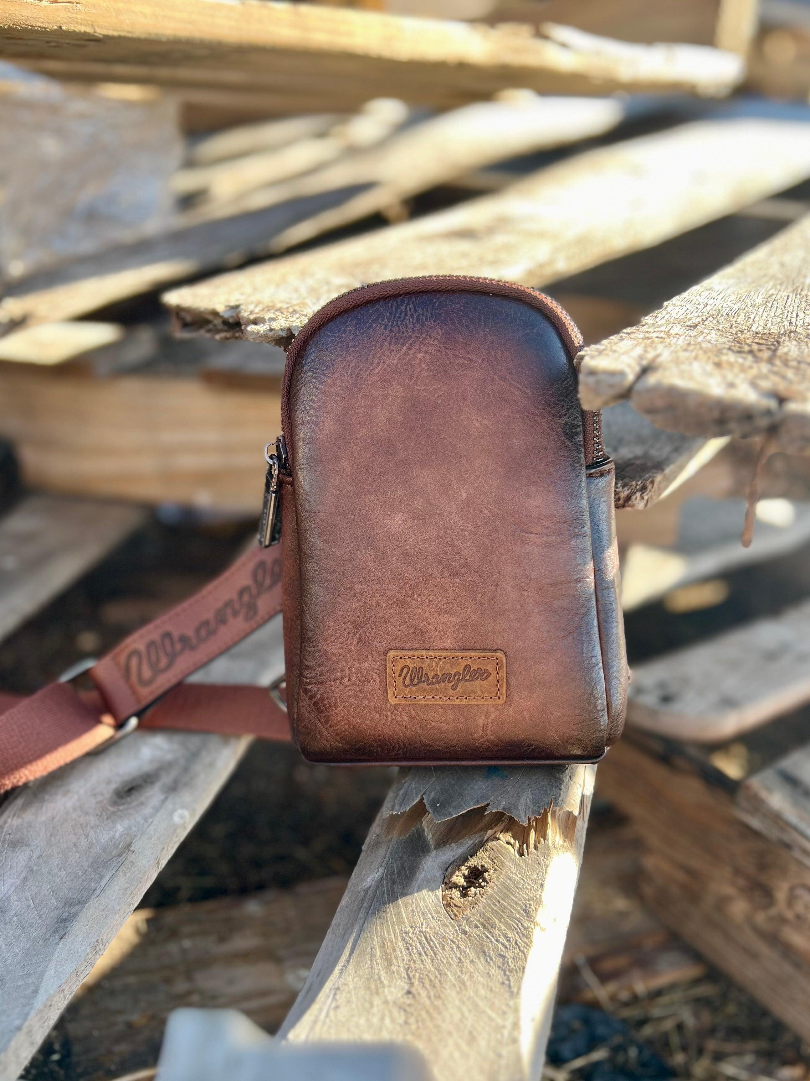 The Original Wrangler Brown Sling Back Crossbody Bag Product Image