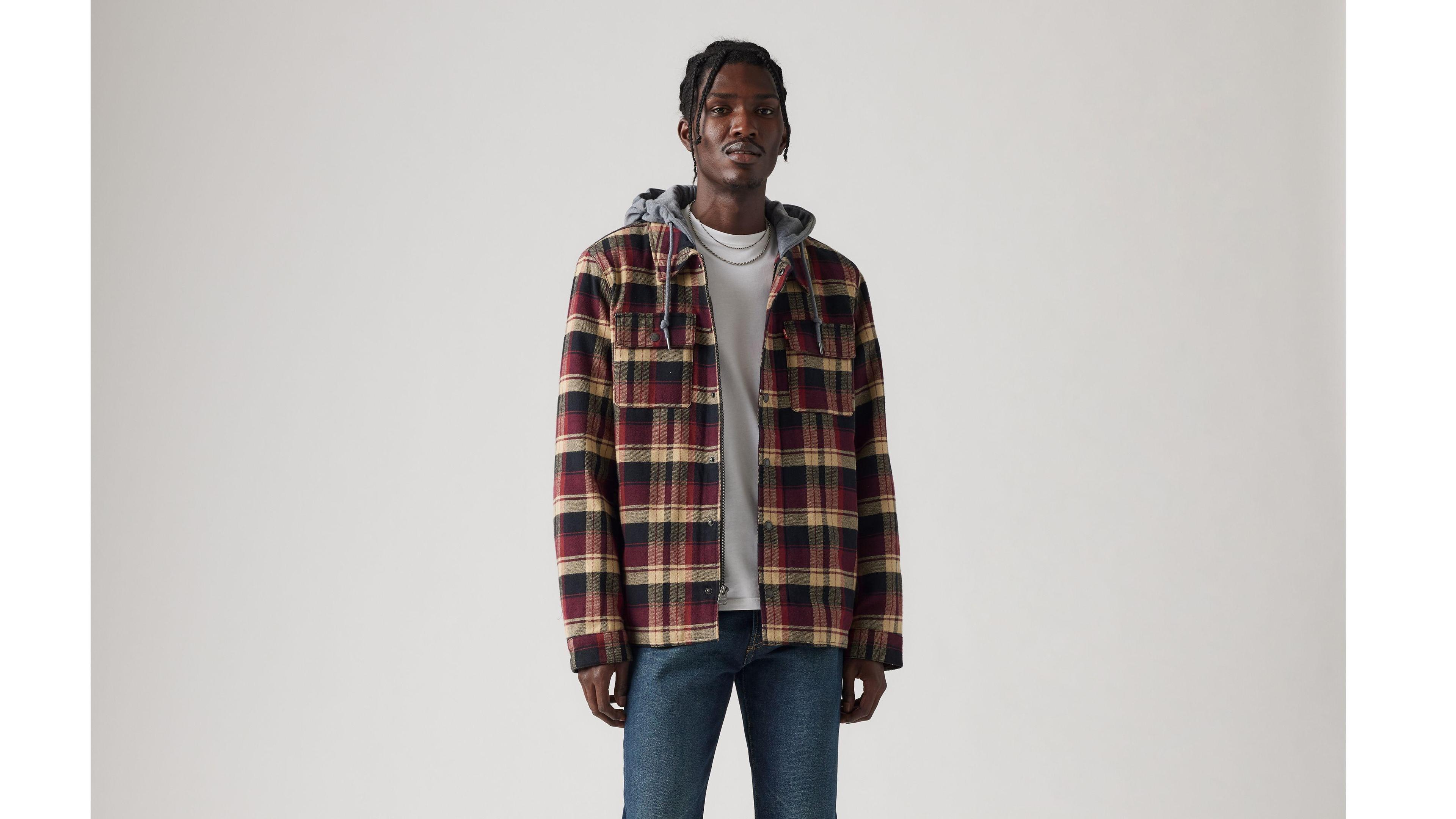 Cotton Plaid Sherpa Lined Shacket Product Image