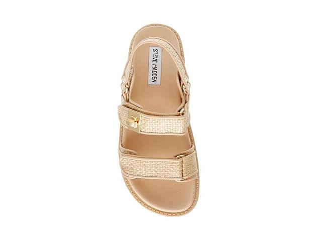 Steve Madden Bigmona Raffia Buckle Detail Platform Sandals Product Image