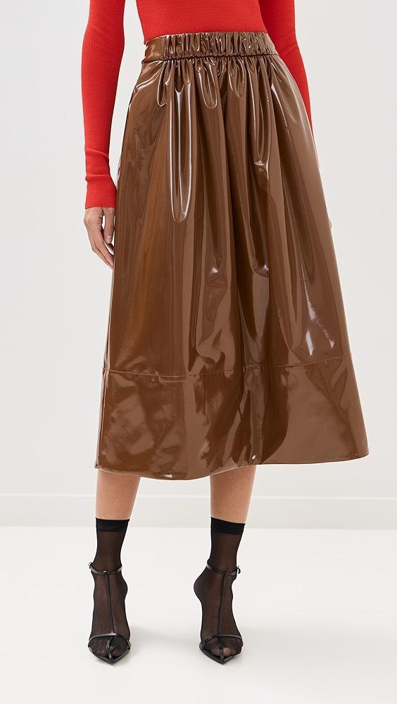 Tibi Lightweight Stretch Patent Skirt | Shopbop Product Image