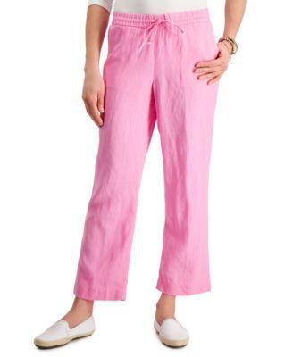 Charter Club Womens 100% Linen Drawstring-Waist Pants, Created for Macys Product Image