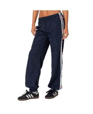 Edikted Womens Bow Stripe Nylon Track Pants Product Image