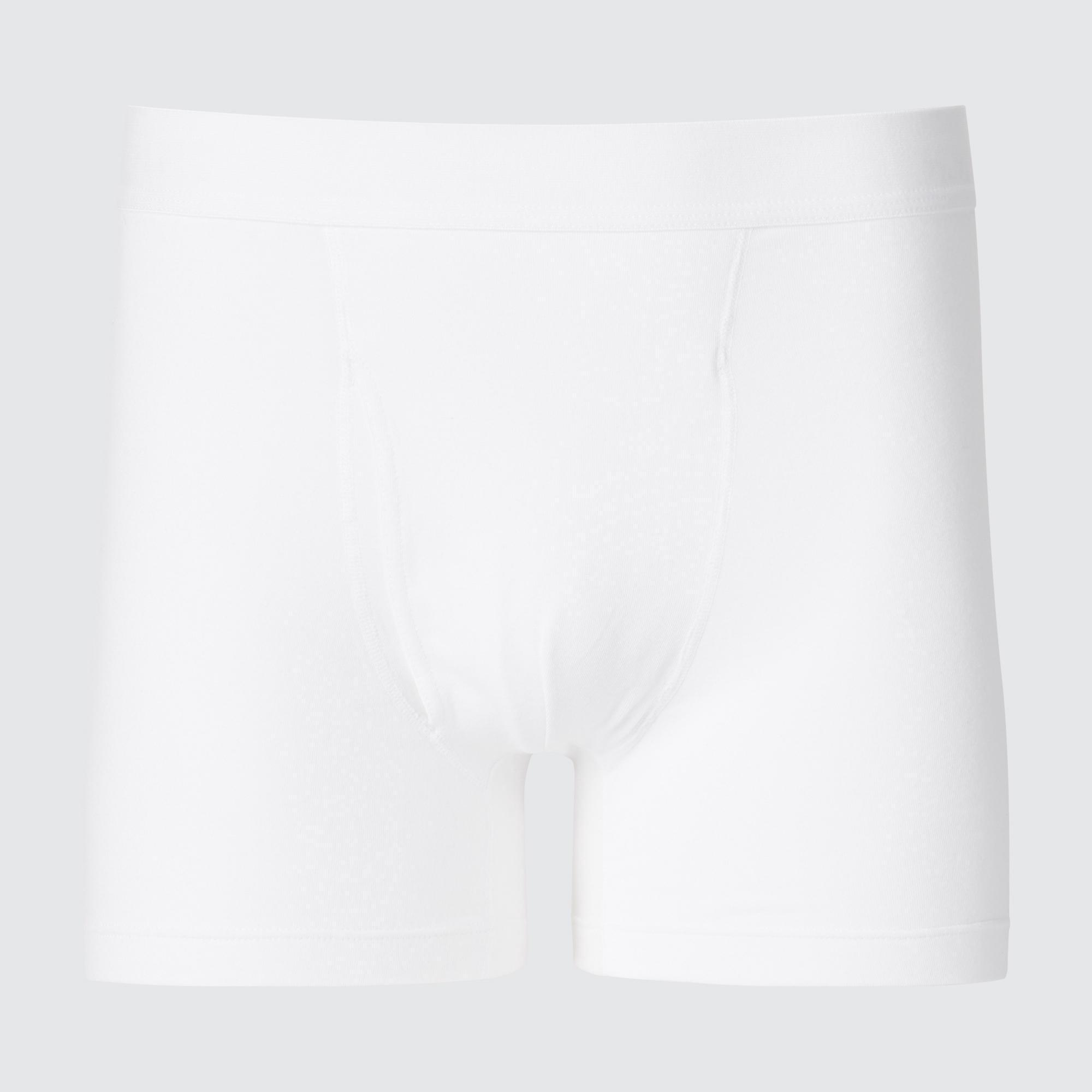 Mens Cotton Boxer Briefs with Deodorizing White 2XL UNIQLO US Product Image