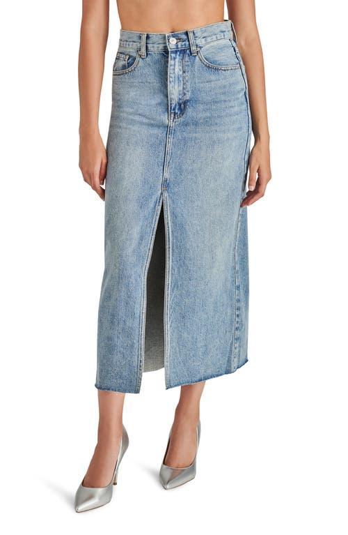 Steve Madden Avani Front Slit Denim Skirt Product Image