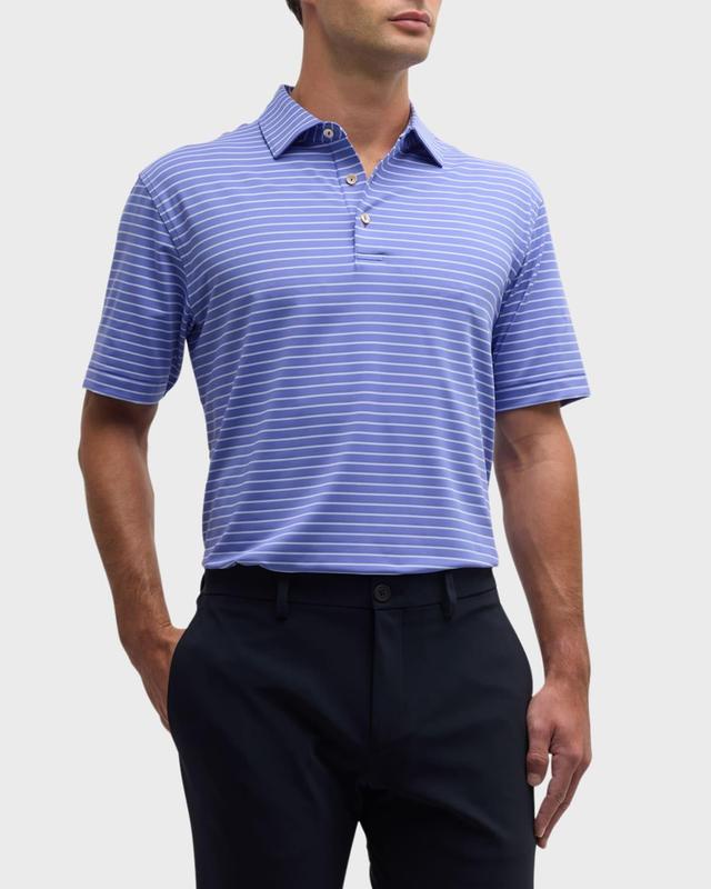 Peter Millar Drum Performance Jersey Polo in Purple Rose at Nordstrom, Size Small Product Image