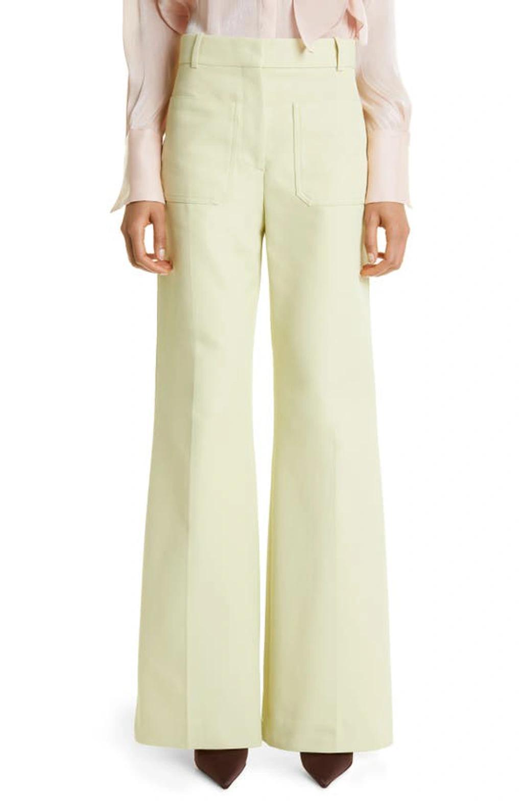 Alina Tailored Flared Trousers In Green Product Image