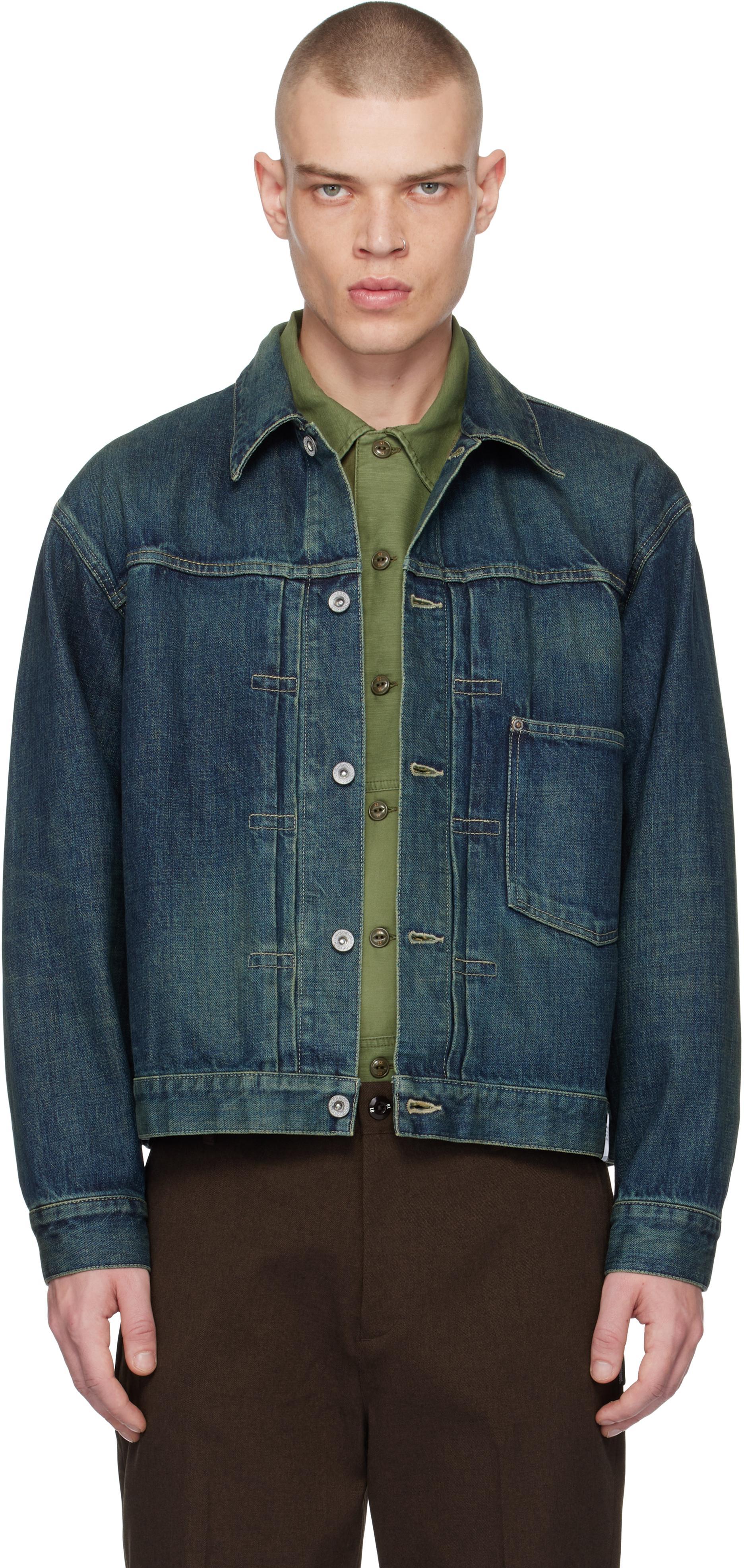 Indigo Type-1 Washed Denim Jacket product image