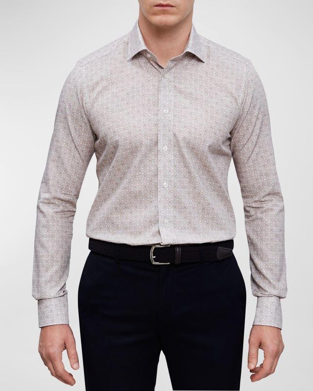 Mens Cotton Geometric-Print Sport Shirt Product Image