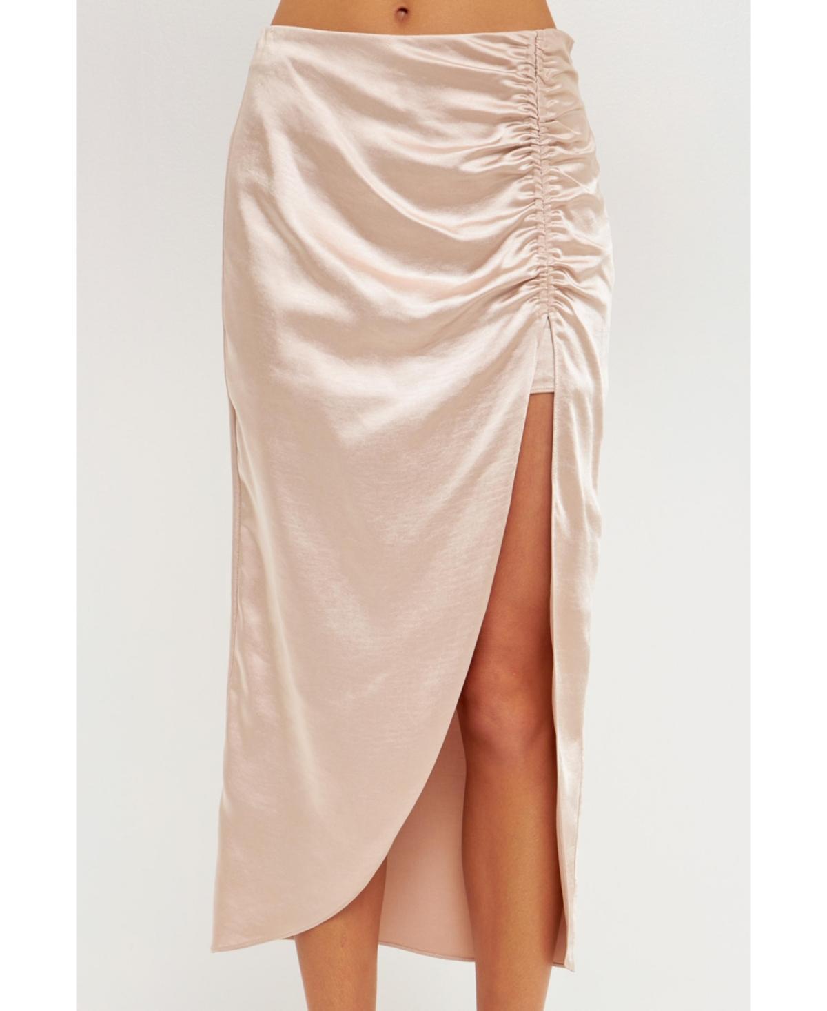 endless rose Womens Front Slit Midi Skirt Product Image