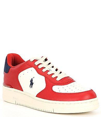 Polo Ralph Lauren Mens Master Court Leather Sneakers Product Image