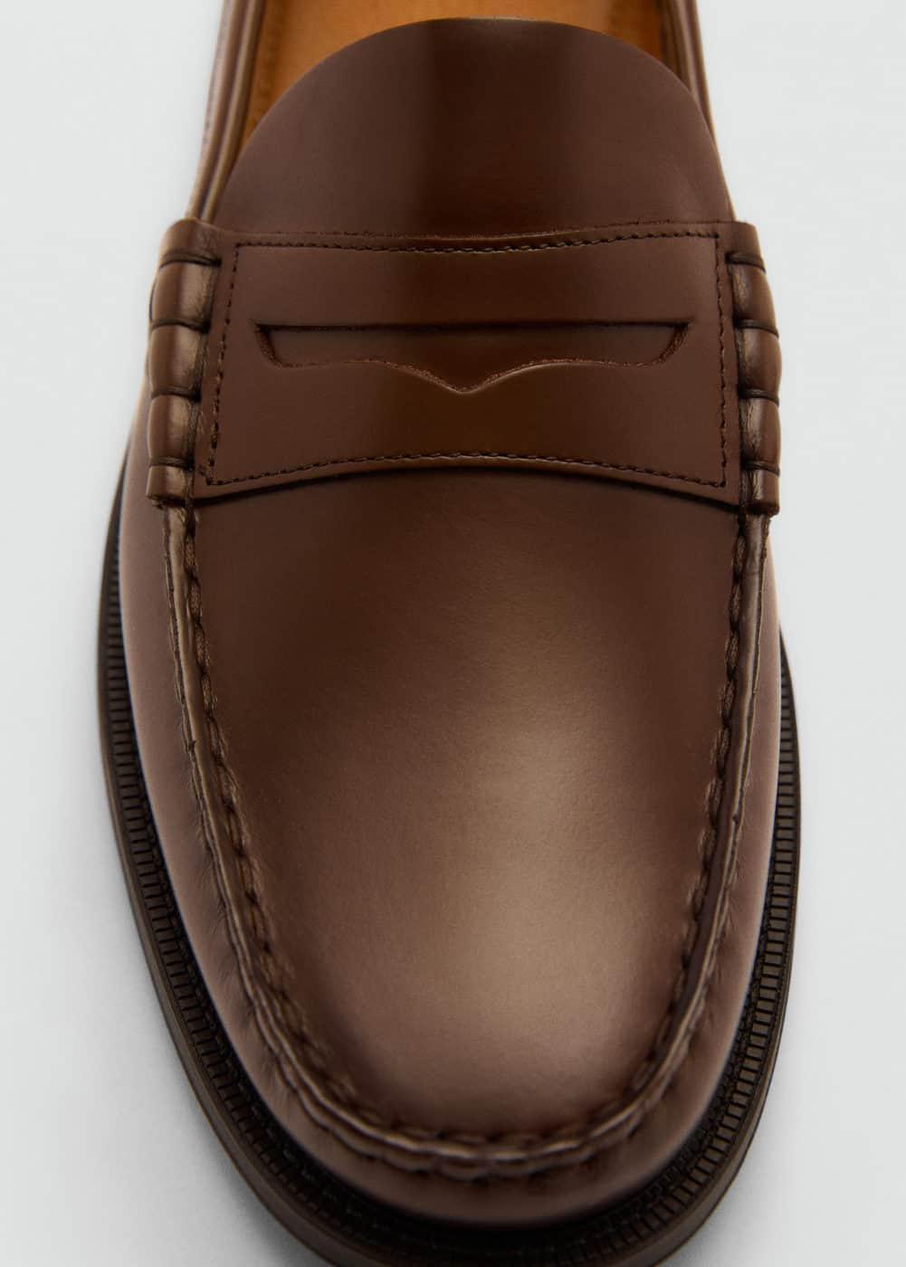 MANGO MAN - Aged loafers leatherMen Product Image