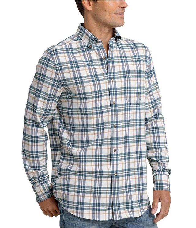 Southern Tide Intercoastal Performance Stretch Sandbridge Plaid Beach Flannel Long Sleeve Woven Shirt Product Image