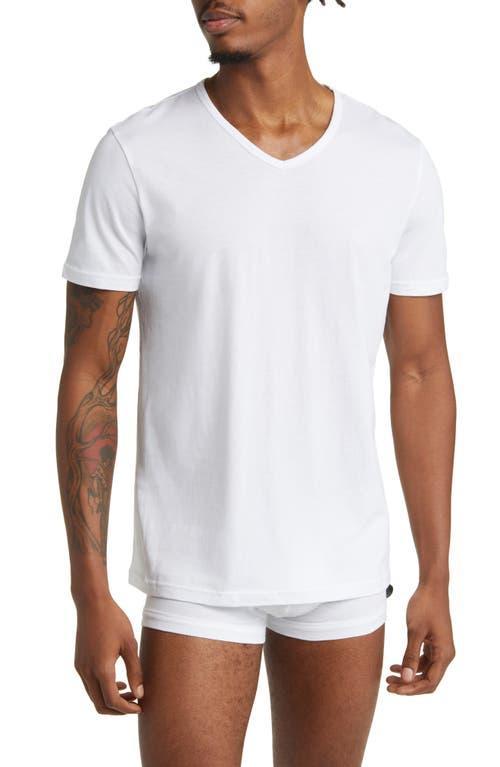 Mens Pure Cotton 3-Pack V-Neck T-Shirts Product Image