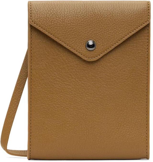 LEMAIRE Brown Enveloppe Strap Pouch In Gr676 Bronze Khaki Product Image