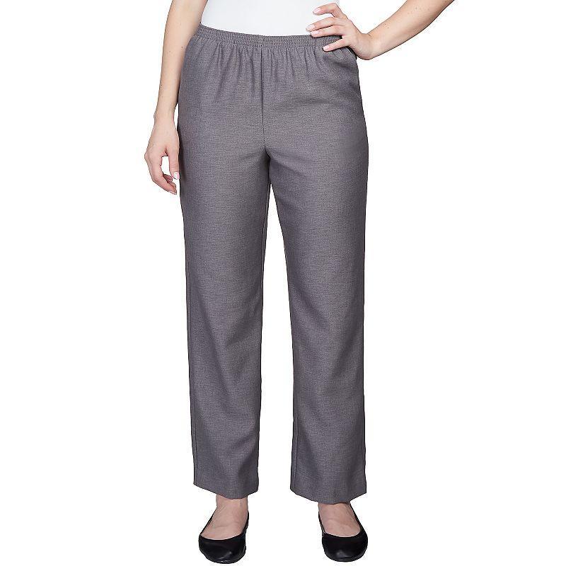 Petite Alfred Dunner Classic Pull-On Straight-Leg Pants, Womens Product Image